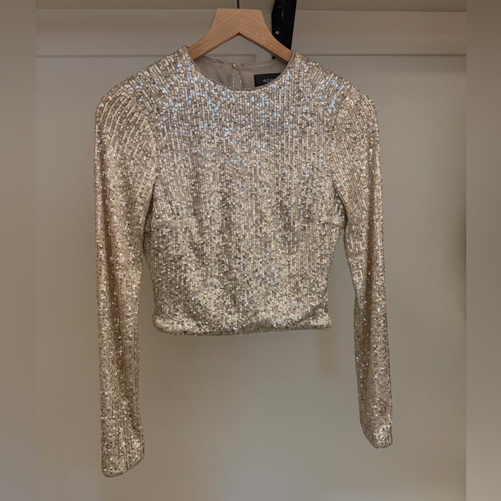 Sequin Long Sleeve Top